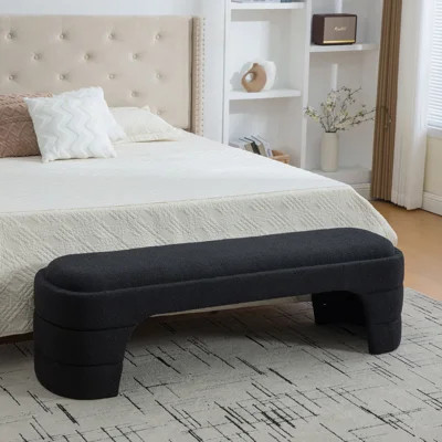 65" Boucle Upholstered Armless Bench for Entryway, Living Room and Bedroom | Wayfair North America