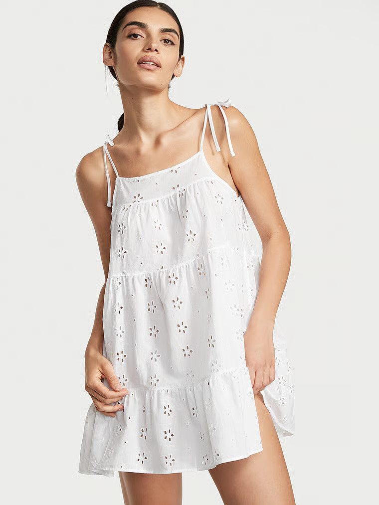 Eyelet Mini Dress Cover-Up | Victoria's Secret (US / CA )