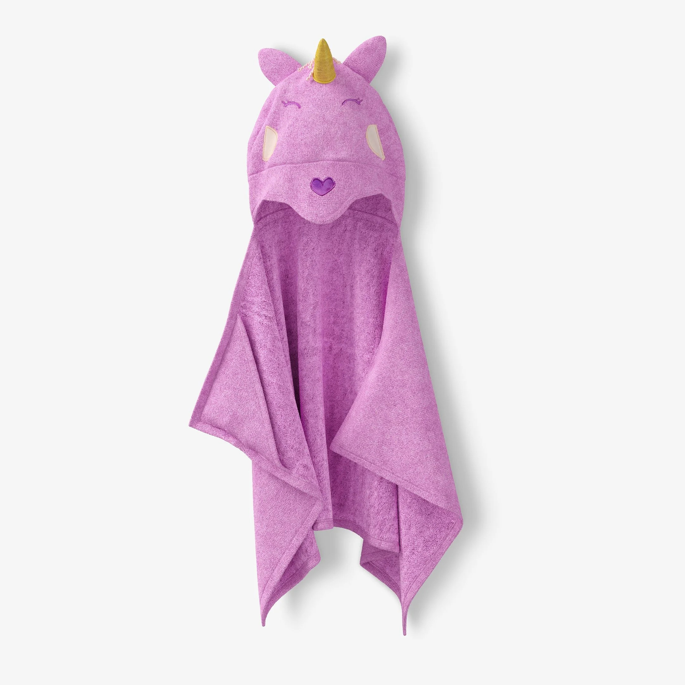 Mainstays Kids Hooded Cotton Terry Bath Towel, 25" x 50", Unicorn - Walmart.com | Walmart (US)