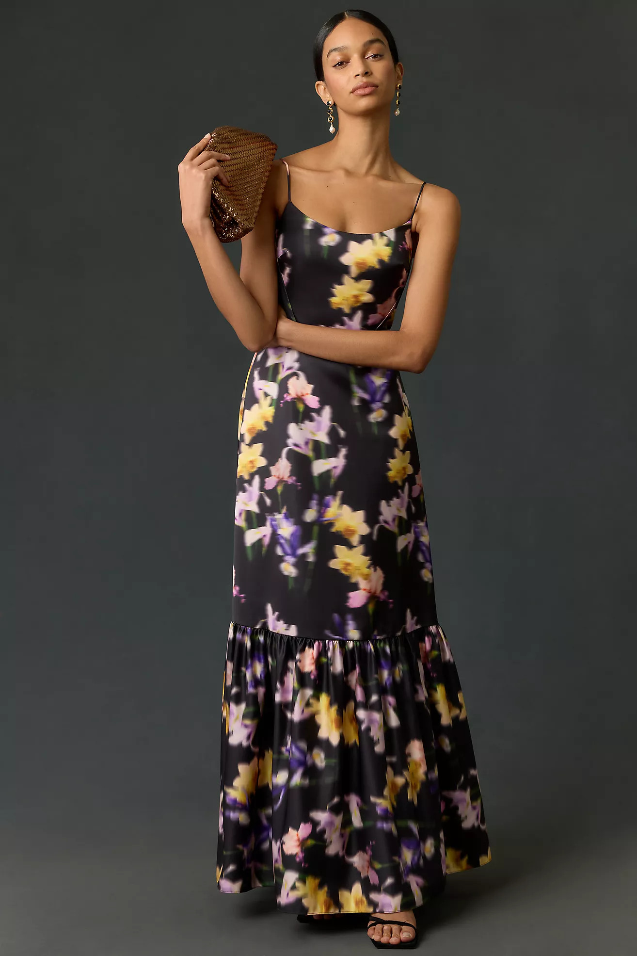 ML Monique Lhuillier Sleeveless Floral Maxi Dress | Anthropologie (US)