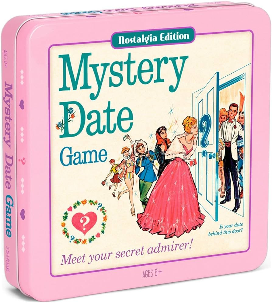 Winning Solutions Mystery Date Classic Board Game With Nostalgic Tin Case, Pink | Amazon (US)