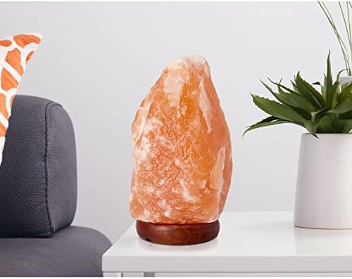 Himalayan Salt Lamp 10-12” (11-15 lb) with Dimmer Switch - All Natural and Handcrafted with Woo... | Amazon (US)