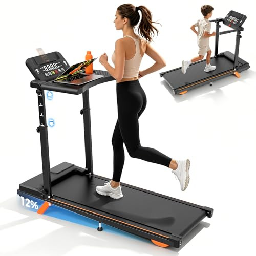 Adjustable Height Walking Pad with Removable Desk, 3.5HP Motor, Speeds Up to 8.0 MPH, 12% Manual ... | Amazon (US)