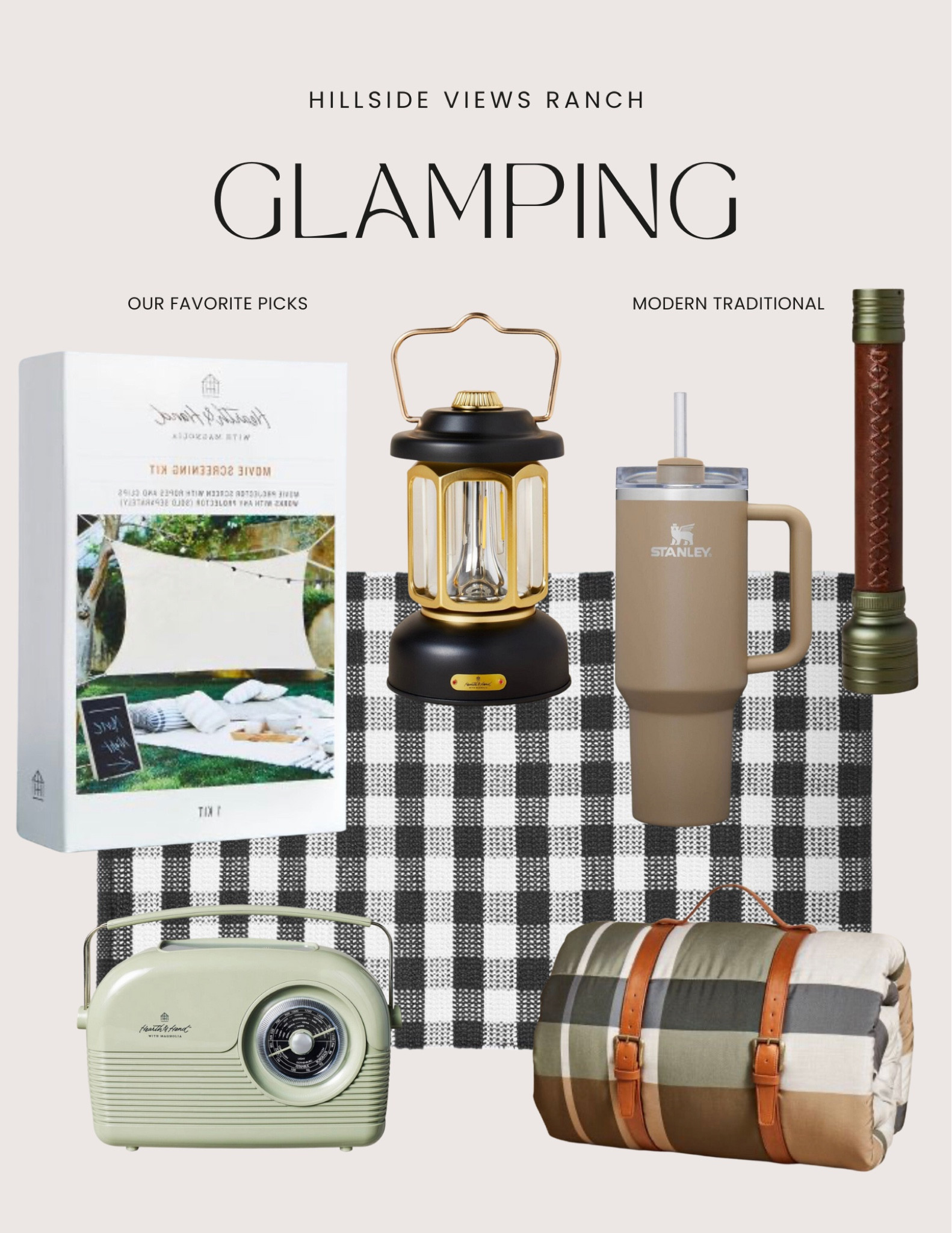 Hearth and hand, magnolia, target magnolia, studio McGee, threshold target, checkered rug, outdoor rug, travel radio, plaid camping, sleeping bag, Stanley, Stanley cup, magnolia Stanley cup, glamping, camping in style

#LTKhome #LTKtravel