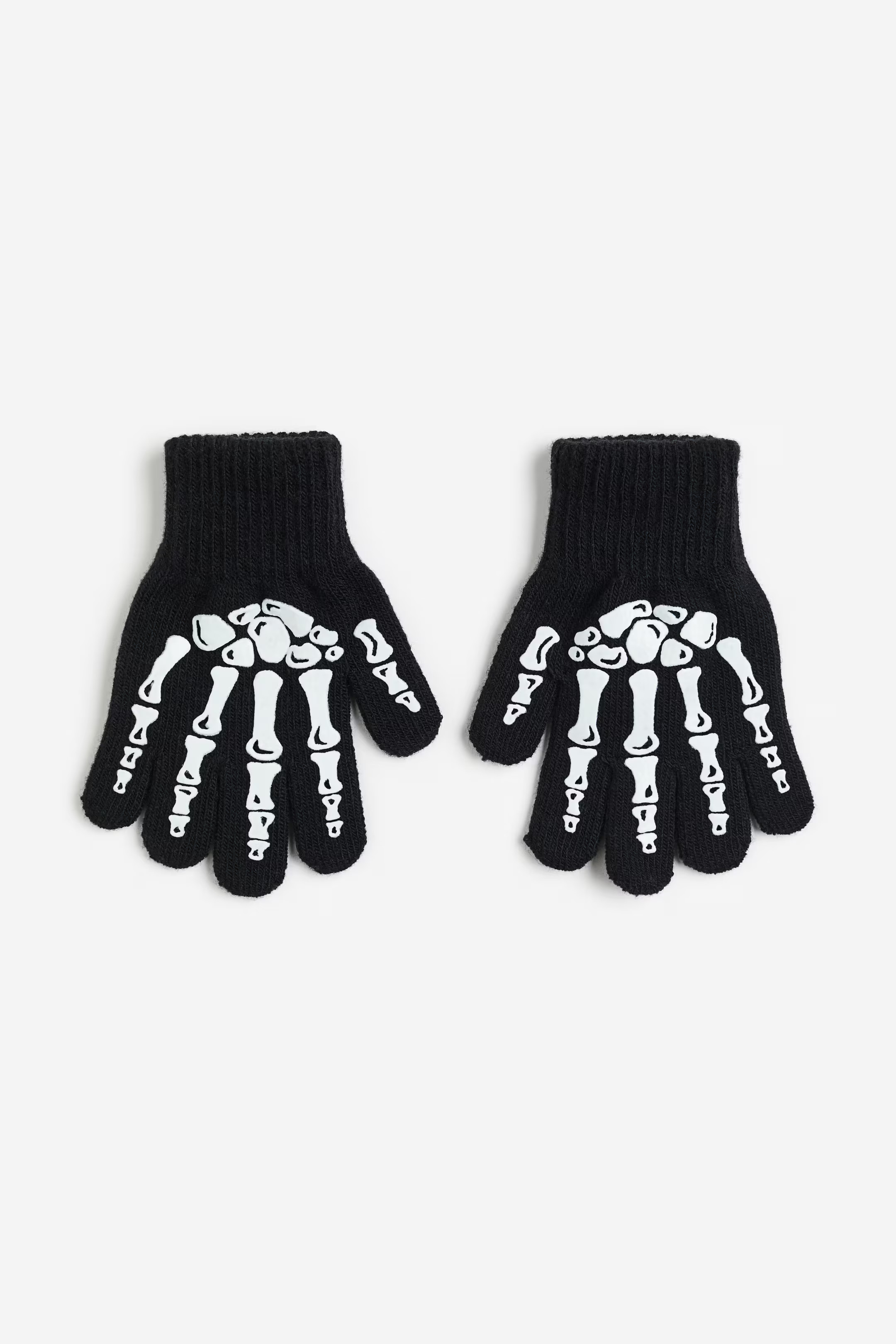 Printed Gloves - Black/skeleton - Kids | H&M US | H&M (US + CA)