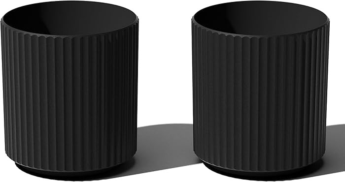 Veradek Demi Series Round Planter for Porch, Patio, Backyard | Durable Plastic-Stone Composite Ma... | Amazon (CA)