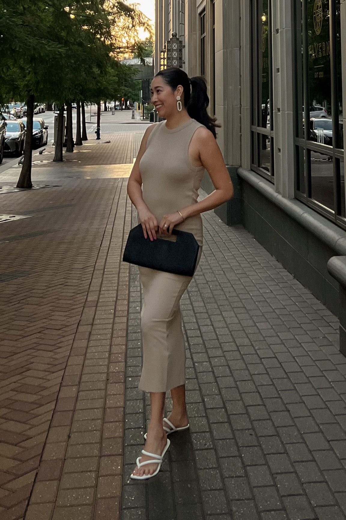 beige ribbed dress for date night 🤍  

#LTKsalealert #LTKtravel #LTKunder50