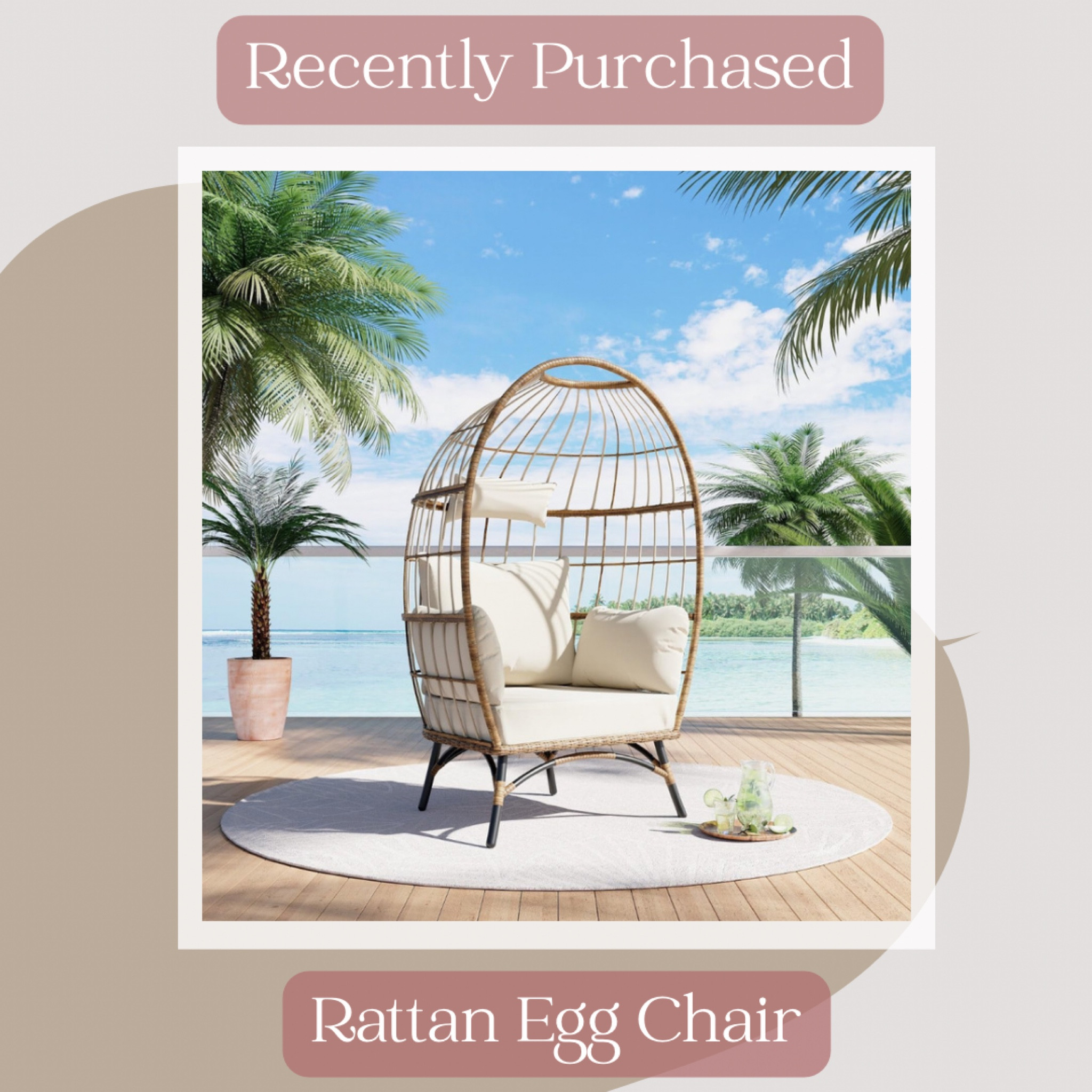 Recently Purchased - Rattan Egg Chair

LTKSeasonal / Amazon / Amazon finds / Amazon style / Amazon home / Amazon home decor / home decor / egg chair / standing egg chair / rattan egg chair / rattan chair / rattan furniture / patio / patio furniture / porch furniture / back porch / back porch furniture / furniture / spring home decor / spring home / summer decor / summer home decor / outdoor chair / outdoor furniture / sale / sale alert / Amazon spring sale 

#LTKhome #LTKstyletip #LTKsalealert