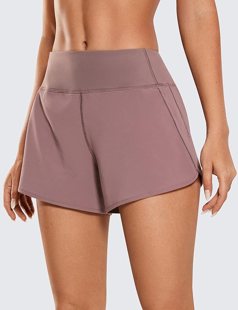 CRZ YOGA Womens Lightweight Gym Athletic Workout Shorts Liner 2.5"/4" - Quick Dry Running Spandex Sh | Amazon (US)