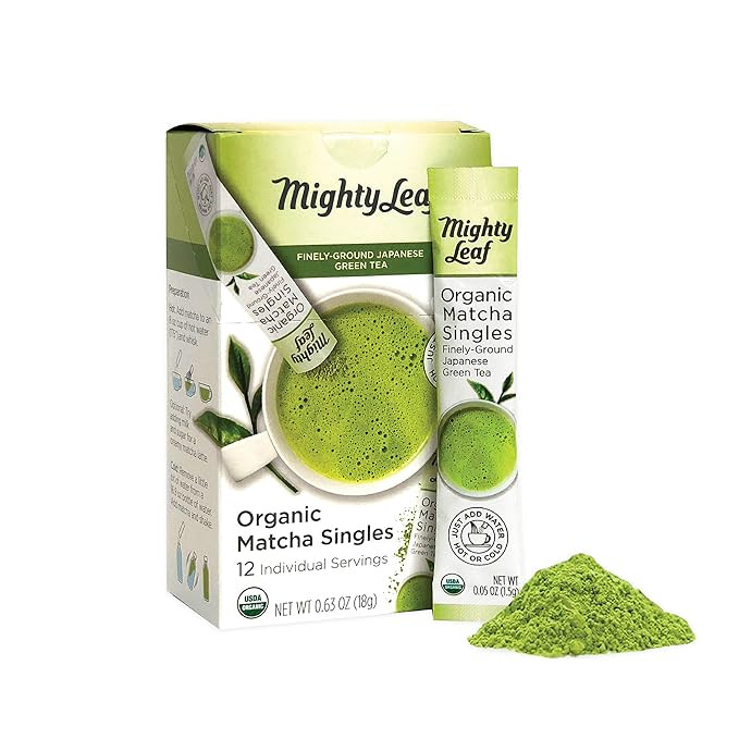 Mighty Leaf Tea Organic Matcha Singles Packets, Matcha Green Tea Powder, 12ct Single Packets, USD... | Amazon (US)