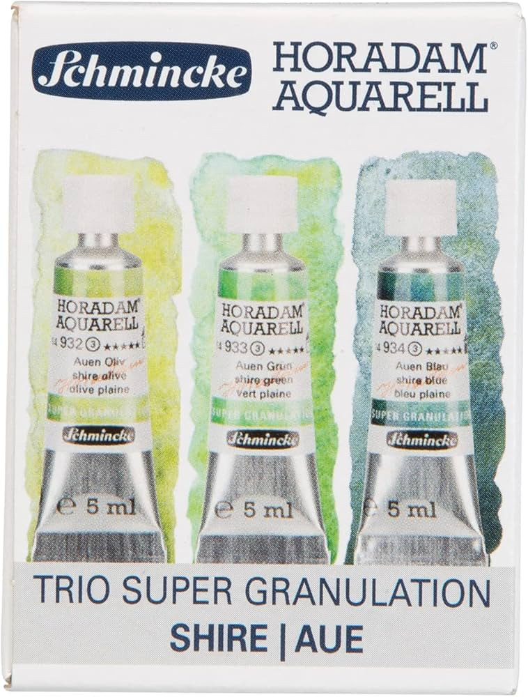 Schmincke – HORADAM® AQUARELL, Super Granulation Trio Aue, 5 ml Tuben, 74 619 097, Kartonset, ... | Amazon (DE)
