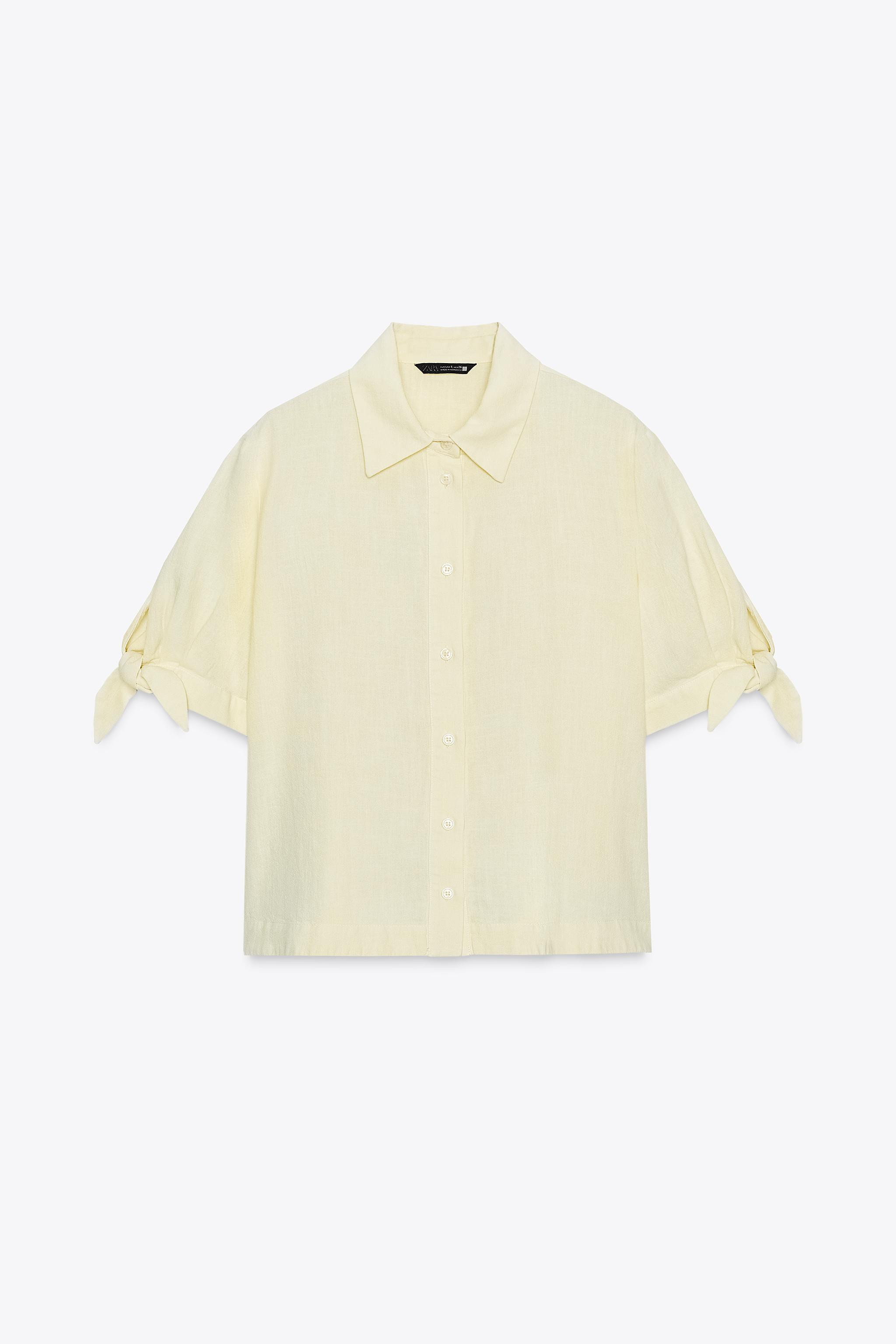 RAMIE TIE SHORT SLEEVE SHIRT | Zara US