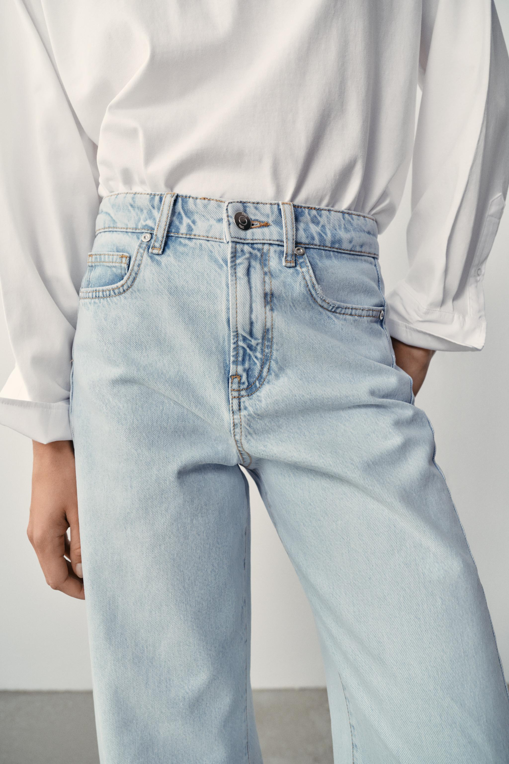 Model height: 179 cmHIGH-WAIST - BARRELHigh-waist five-pocket jeans. Featuring a loose-fitting le... | Zara UK