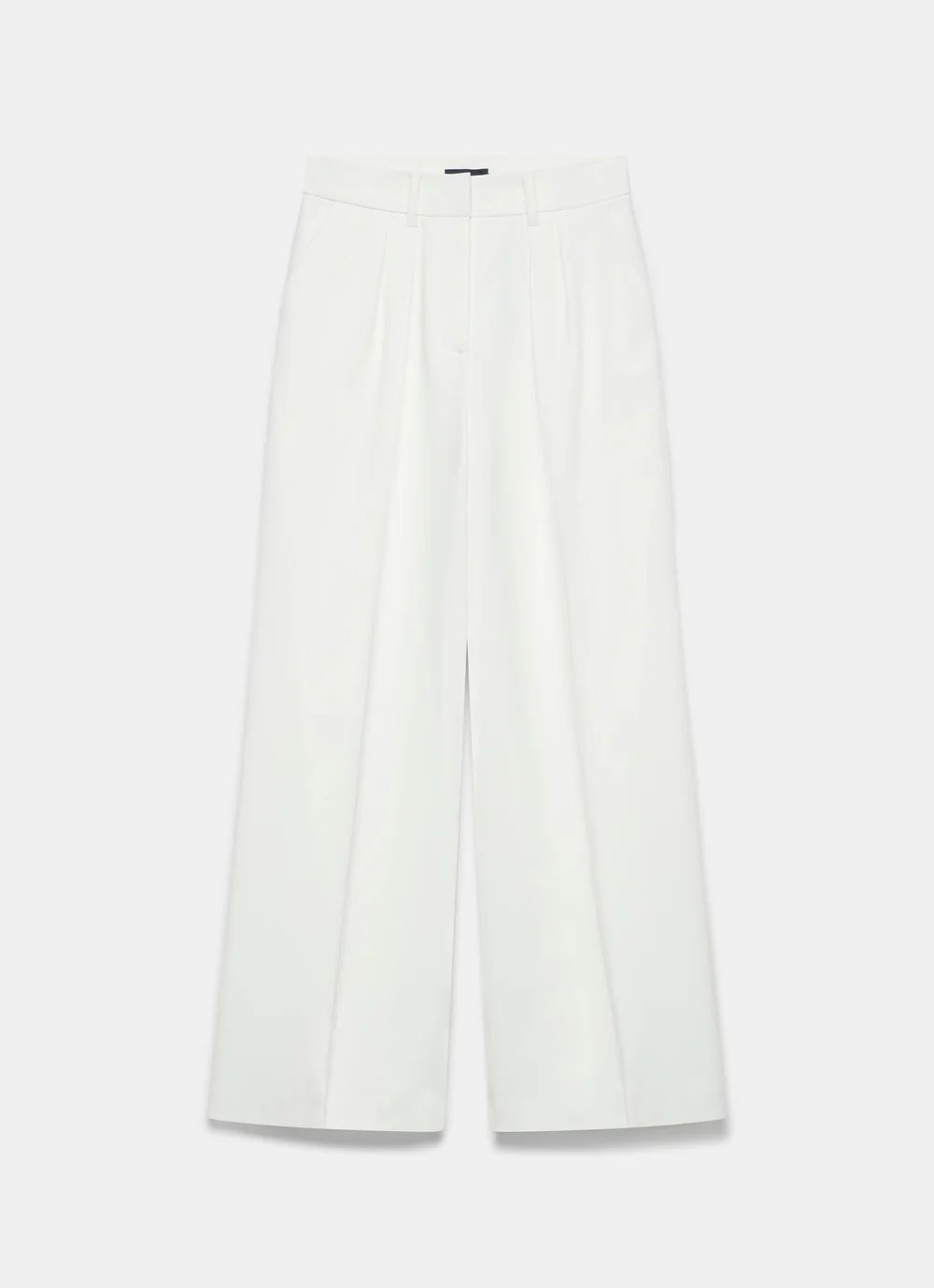 Cream Pleated Wide Trousers | Mint Velvet