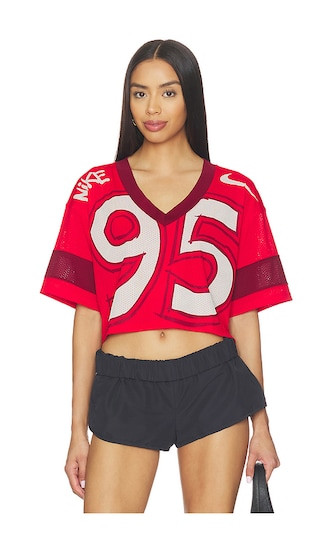 Crop Jersey in University Red, Team Red, & Chalk | Revolve Clothing (Global)