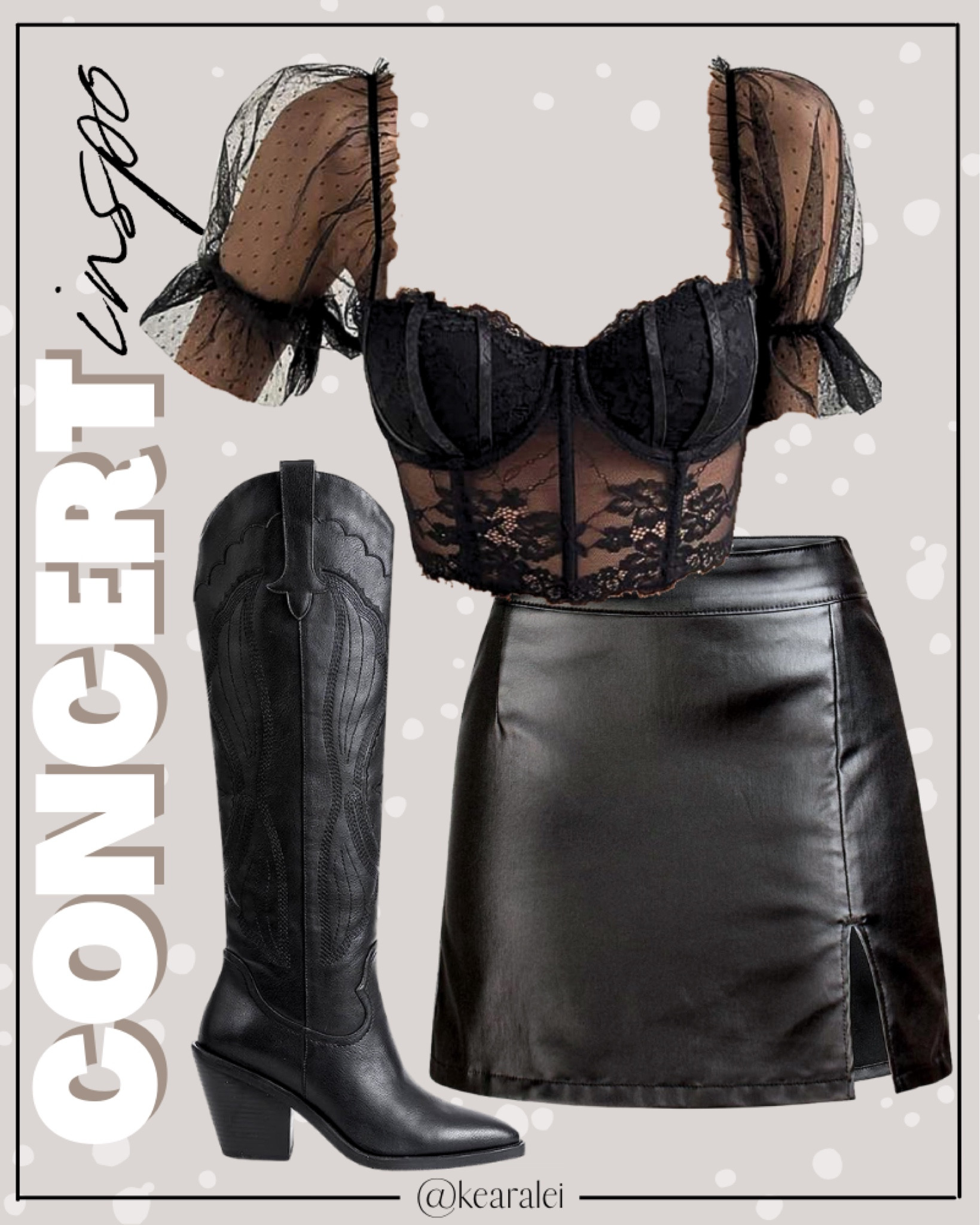 Taylor Swift concert outfit festival outfits eras tour #erastour country concerts summer lovers red black lace corset crop top black leather skirt mini skirts black leather cowboy boots cowgirl boot tall boots clear purse bag fierce date night lingerie sweetheart neckline
.
Work dress outfits wedding guest dresses teacheroutfit workwear red maroon floral dress with beige ivory leather jacket and tall knee high beige boots taupe quilted purse || #Abercrombie #amazon #nordstrom #wedding #dresses #dress #winter
.
.
teacher outfits, business casual, casual outfits, neutrals, street style, Midi skirt, Maxi Dress, Swimsuit, Bikini, Travel, skinny Jeans, Puffer Jackets, Concert Outfits, Cocktail Dresses, Sweater dress, Sweaters, cardigans Fleece Pullovers, hoodies, button-downs, Oversized Sweatshirts, Jeans, High Waisted Leggings, dresses, joggers, fall Fashion, winter fashion, leather jacket, Sherpa jackets, Deals, shacket, Plaid Shirt Jackets, apple watch bands, lounge set, Date Night Outfits, Vacation outfits, Mom jeans, shorts, sunglasses, Disney outfits, Romper, jumpsuit, Airport outfits, biker shorts, Weekender bag, plus size fashion, Stanley cup tumbler, Work blazers, Work Wear, workwear

boots booties take over the knee, ankle boots, Chelsea boots, combat boots, pointed toe, chunky sole, heel, sneakers, slip on shoes, Nike, adidas, vans, dr. marten’s, ugg slippers, golden goose, sandals, high heels, loafers, Birkenstock Birkenstocks, 

Wedding Guest Dresses, Bachelorette Party, White Dresses, bridesmaid dresses, cocktail dress, Bridal shower dress, bride, wedding guest outfit

Target, Abercrombie and fitch, Amazon, Shein, Nordstrom, H&M, forever 21, forever21, Walmart, asos, Nordstrom rack, Nike, adidas, Vans, Quay, Tarte, Sephora 

#LTKFind #LTKstyletip #LTKSeasonal