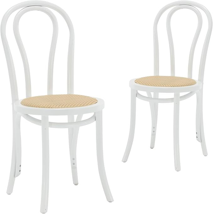 Bentwood Dining Chairs Set of 2 Handcrafted Wooden Michael Thonet Chair Rattan Kitchen Chairs for... | Amazon (US)