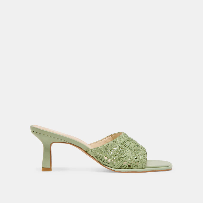 MAYLAH HEELS SAGE MACRAME | DolceVita.com