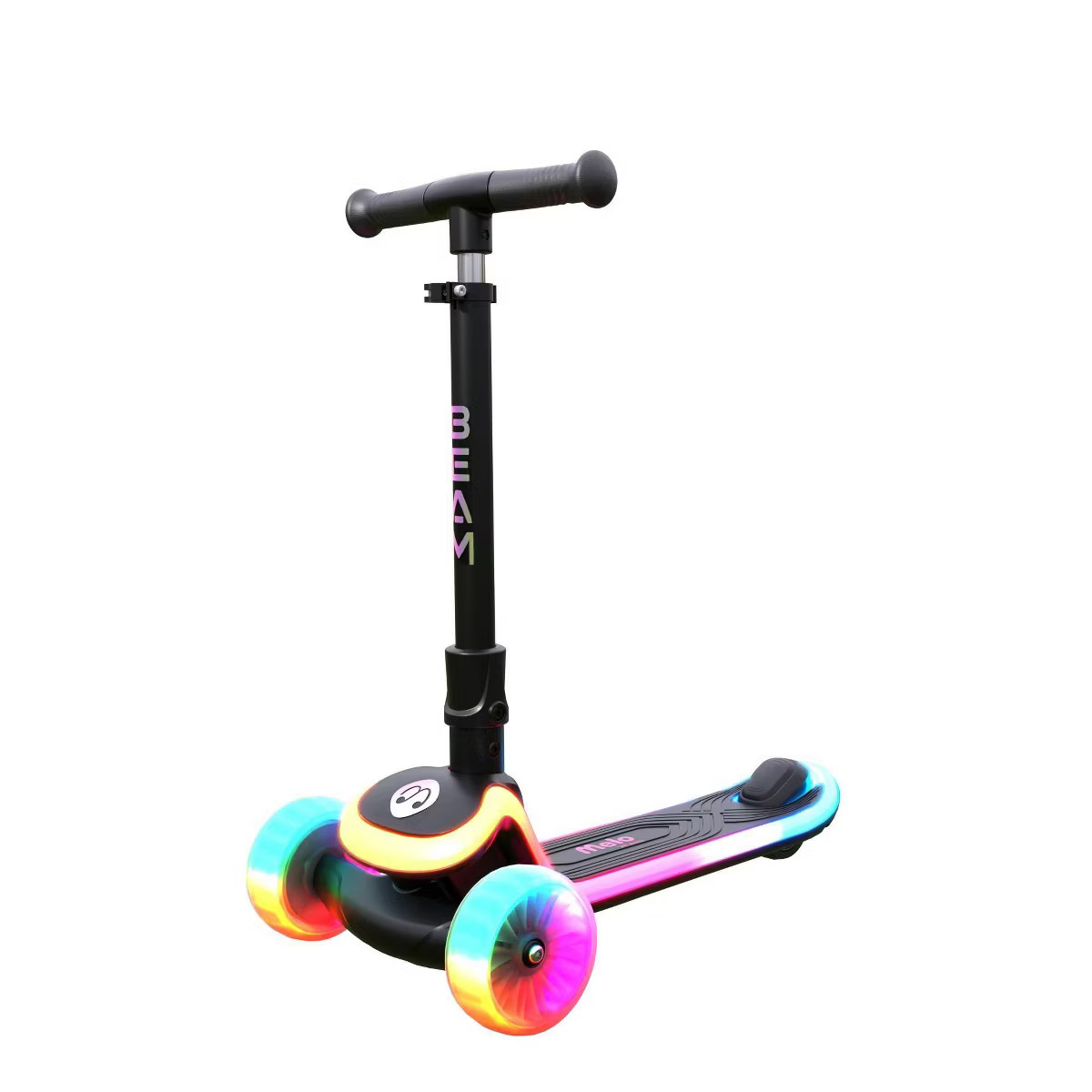 Melo Beam 3 Wheel Kick Scooter with Light Up Wheels - Black | Target