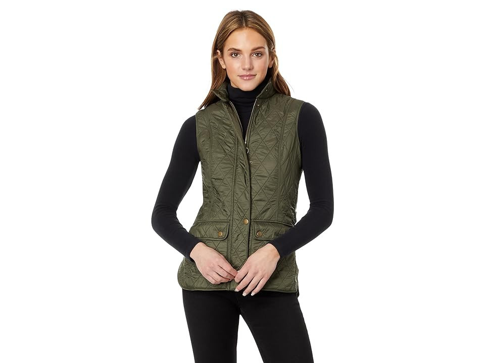 Barbour Barbour Wray Gilet Women's Vest Olive : 14, Polyamide/Polyester | Zappos