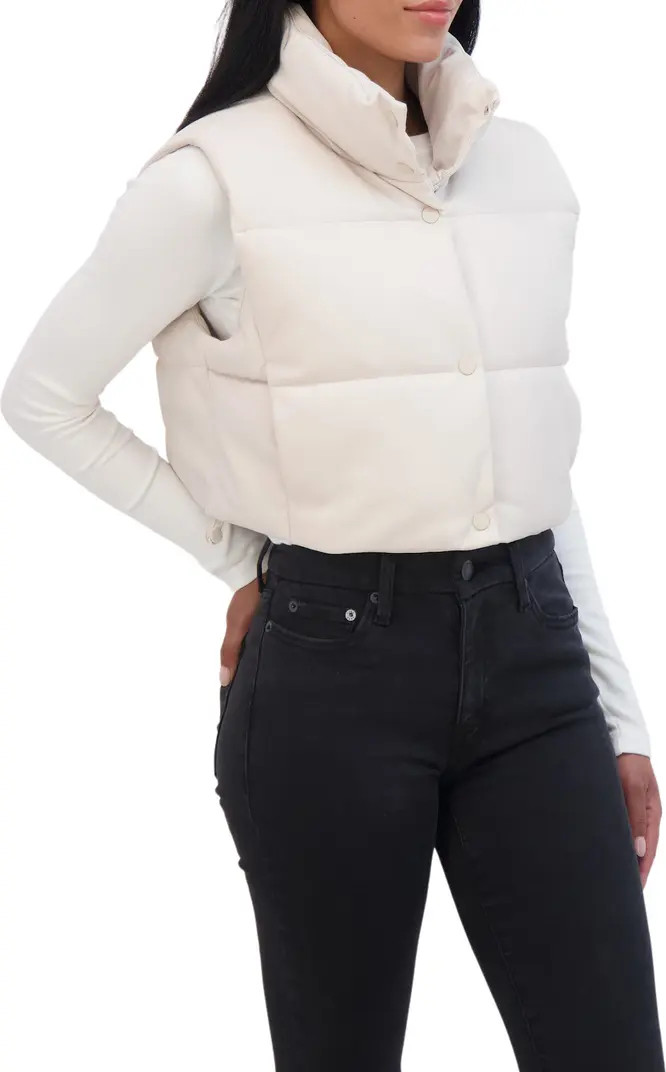 Sebby Crop Faux Leather Vest | Nordstromrack | Nordstrom Rack