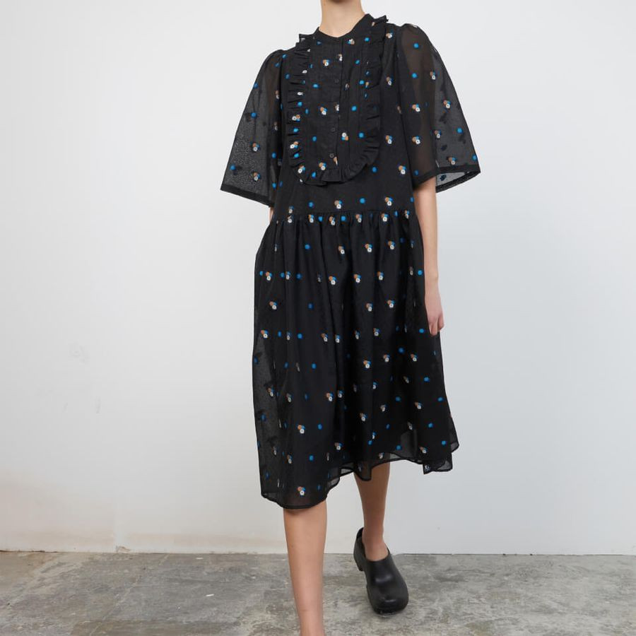 Stella Nova Minet Lou Floral-Detailed Organza Midi Dress | Coggles (Global)