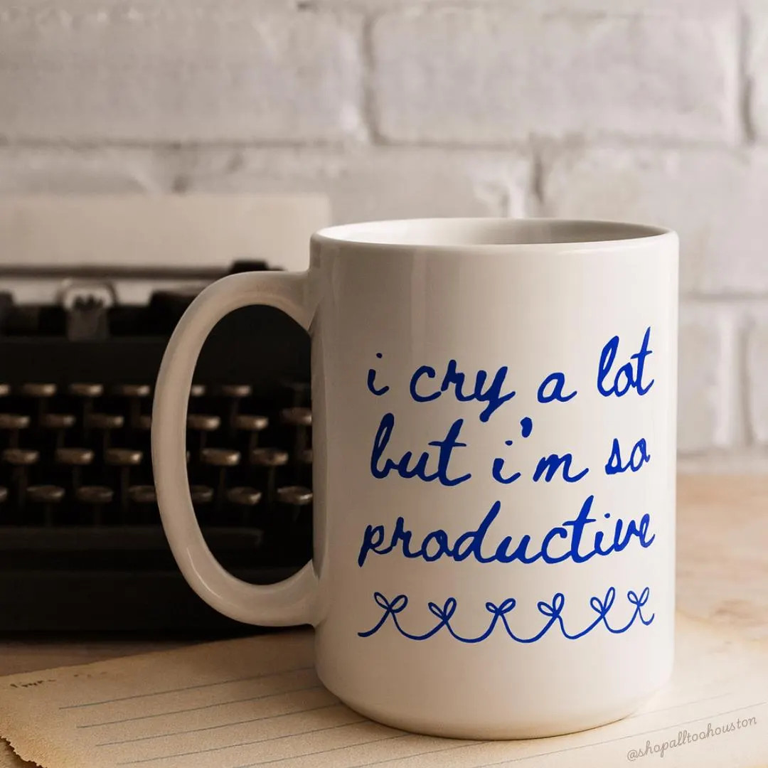 Productive Crying Mug | 15 Oz. Taylor Poet Mug - Etsy | Etsy (US)