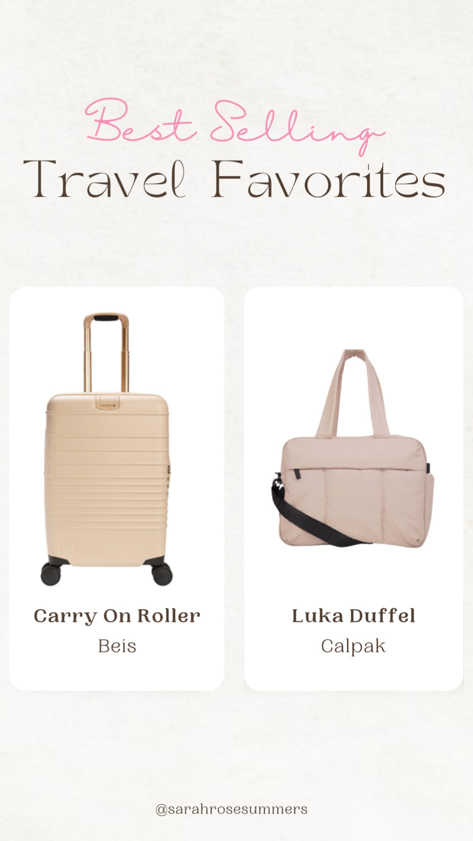 Best selling, easy to clean, travel airline approved carry ons from Beis and Calpak - come in a variety of colors 

#LTKmens #LTKtravel #LTKitbag