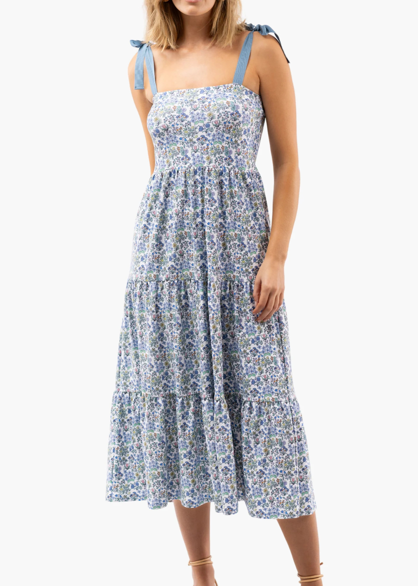 Sage Stretch Dress in Spring Sprig | Poppy and Pink