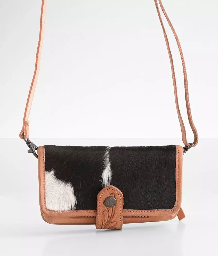 Yipee Kiyay Leather Crossbody Purse | Buckle