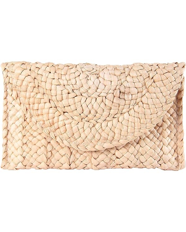 KUANG! Womens Straw Clutch Purse Handbag Shoulder Clutch Envelope Wallet Beach Straw Purse for La... | Amazon (US)