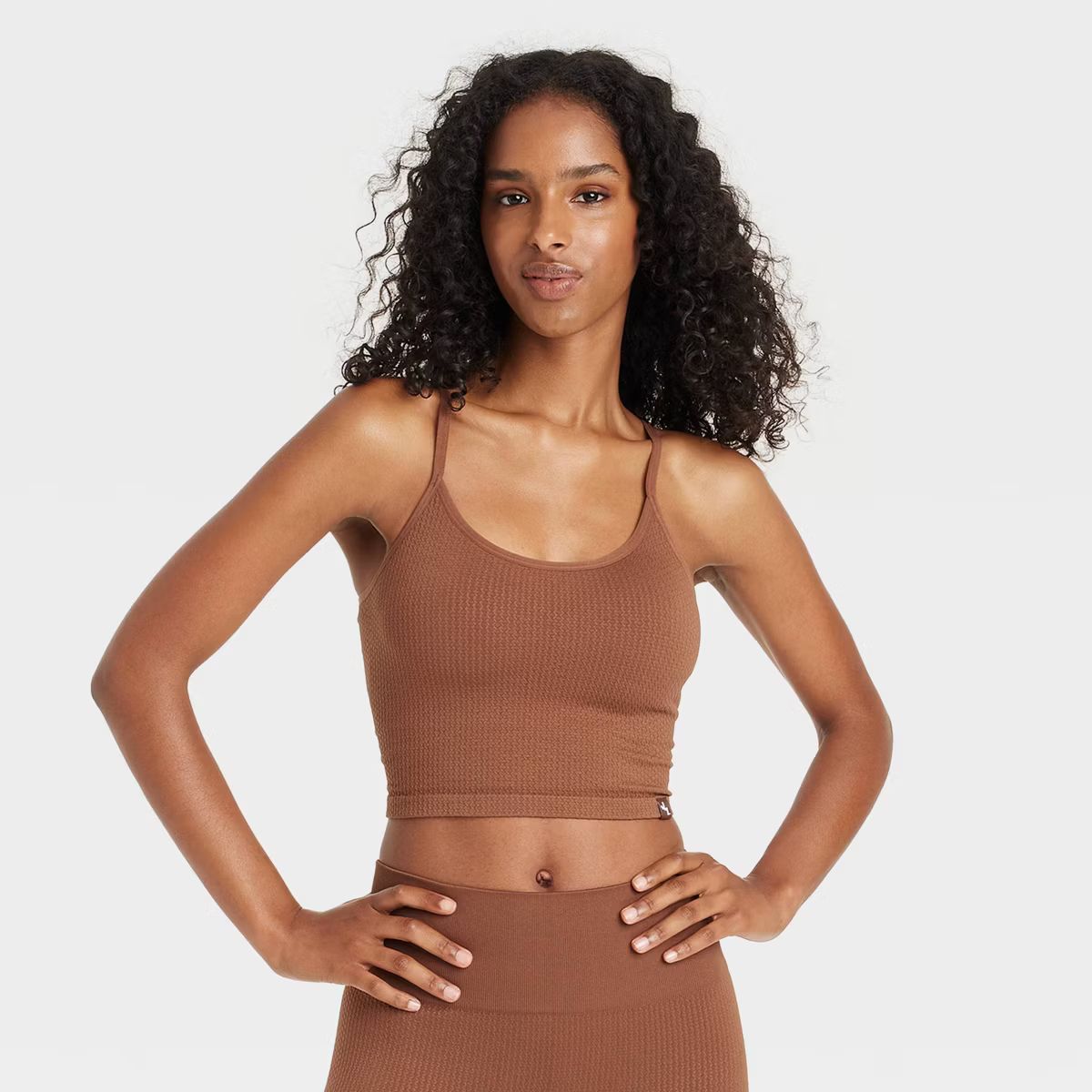 Women's Seamless Textured Cropped Support Tank Top - JoyLab™ | Target