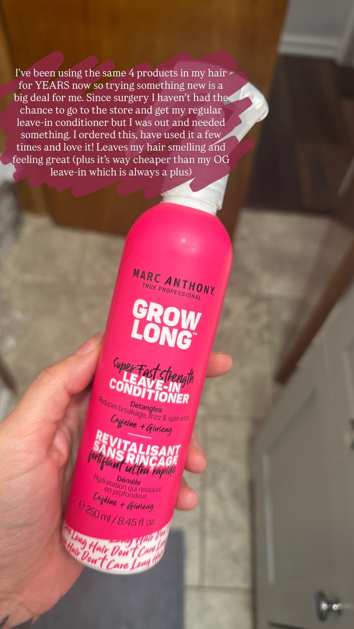 I’ve been using the same 4 products in my hair for YEARS now so trying something new is a big deal for me. Since surgery I haven’t had the chance to go to the store and get my regular leave-in conditioner but I was out and needed something. I ordered this, have used it a few times and love it! Leaves my hair smelling and feeling great (plus it’s way cheaper than my OG leave-in which is always a plus)

#LTKmomlife #LTKgrwm #LTKmorningroutine