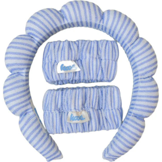 Kaxi GRWM Headband + Wristband Set, Blue | Maisonette