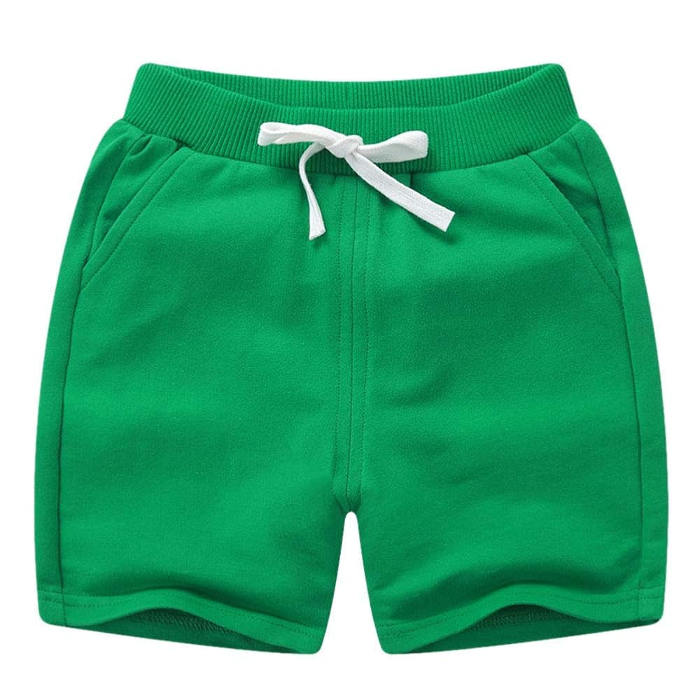 PTPUKE Toddler Kids Solid Cotton Comfort Soft Baby Sport Jogger Shorts Boys Girls Casual Pants | Amazon (US)