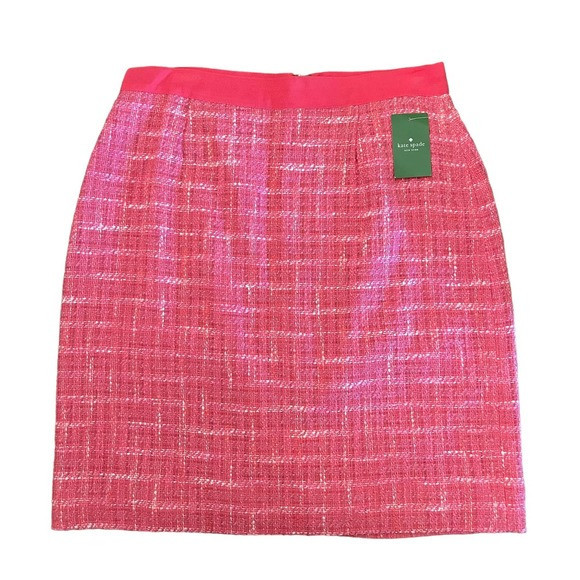 Kate Spade Pink Tweed Pencil Skirt NWT 8 | Poshmark