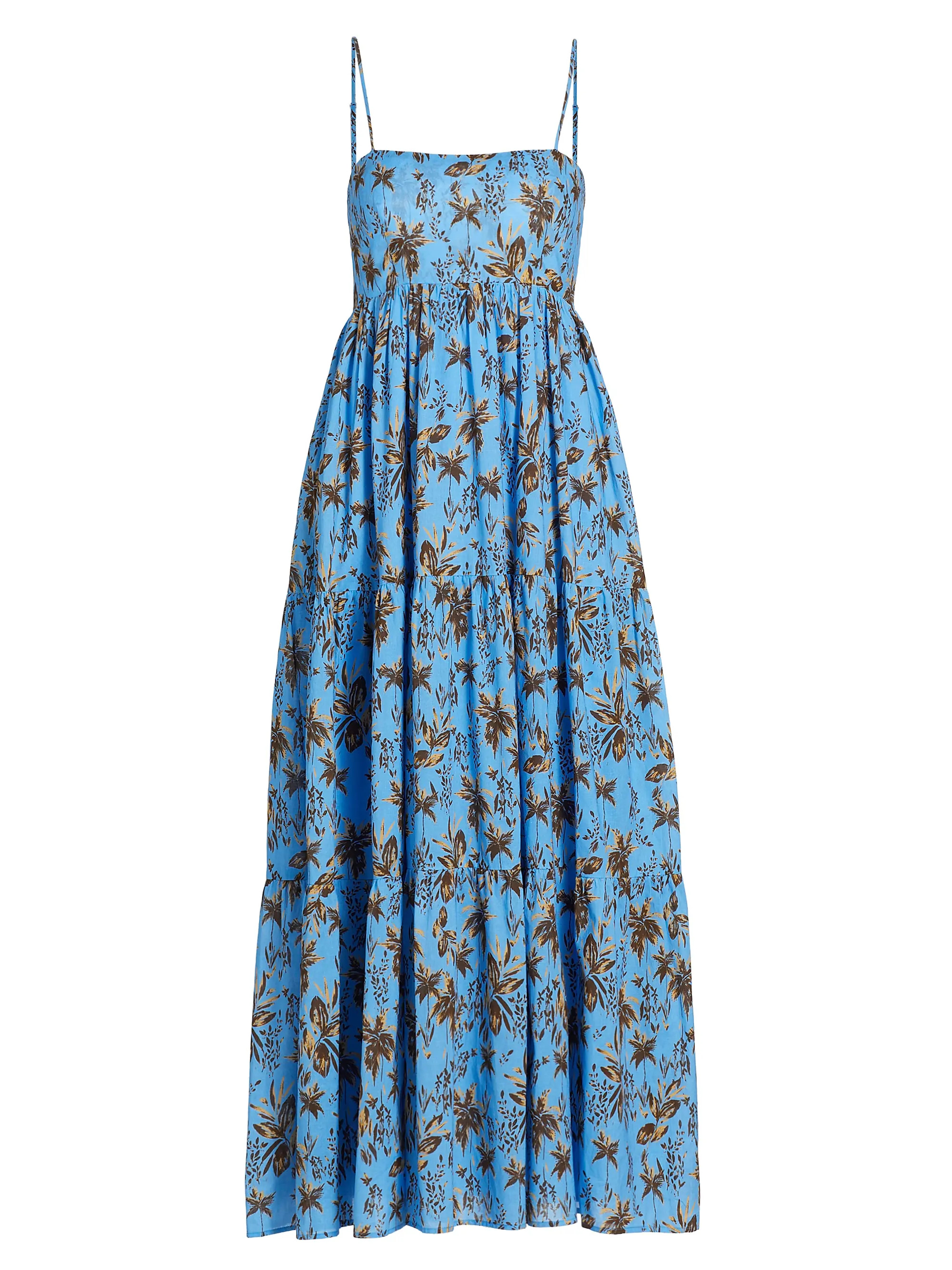 Paola Palm Cotton Maxi Dress | Saks Fifth Avenue