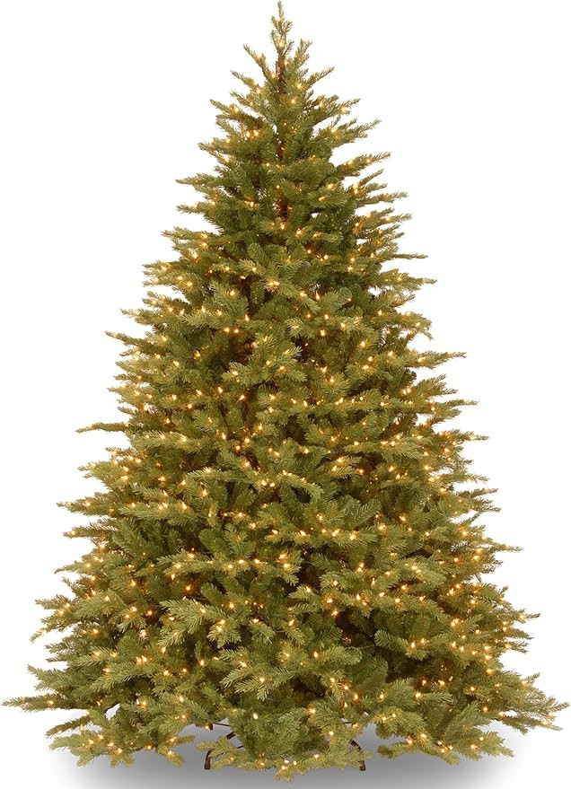 National Tree Company Pre-Lit 'Feel Real' Artificial Full Christmas Tree, Green, Nordic Spruce, W... | Amazon (US)