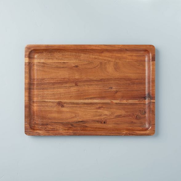 Natural Textured Wood Décor/Serve Tray - Hearth & Hand™ with Magnolia | Target