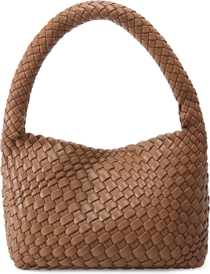 Woven Bag for Women, Small Vegan Leather Summer Beach Purse, and Travel Handbags Ladies' Retro Ch... | Amazon (US)