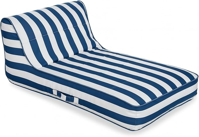 Upholstered Stylish Pool Float Lounger Recliner, Large Floating Chair & Backrest, Heavy Duty Lake... | Amazon (US)