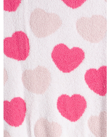 Feather Knit Candy Hearts Throw | TJ Maxx