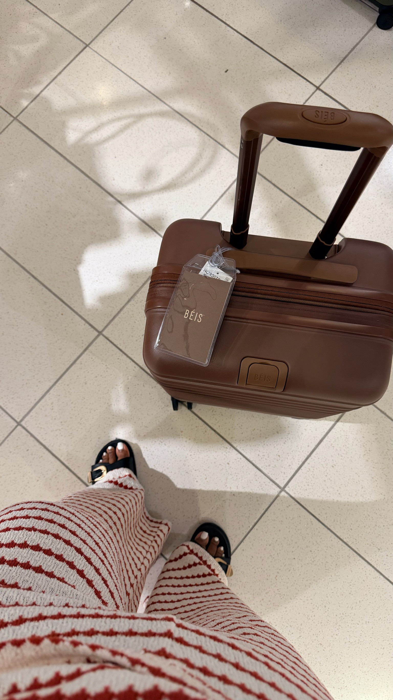 Travel essentials - cozy outfit plus a cute carry on I had my eye on from Beis! This chocolate color is chic honey!!

#LTKPlusSize #LTKTravel #LTKootd