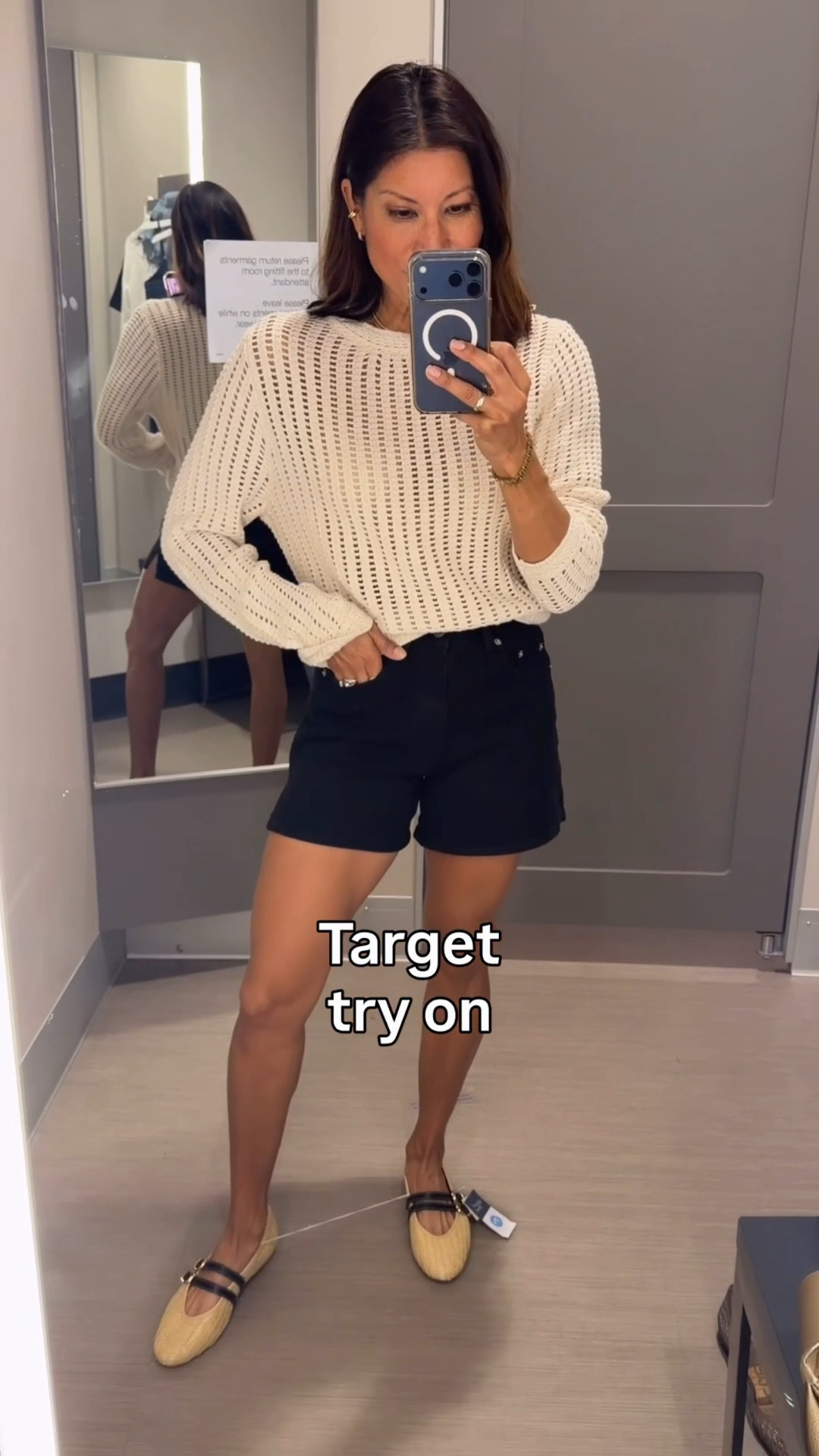 I made a trip over to Target for a try on. 
@Target 
Here are a few of my picks. 

Black top - good material size small
Levis shorts - size 26
White Pointelle long sleeve size small 
Black denim shorts - size 2
Knit sweater size xs 
Levi’s denim dress size small
Universal Thread dress size small
All shoes 7 1/2 

Vacation style 
Spring break style 

#LTKOver40 #LTKSeasonal #LTKTravel