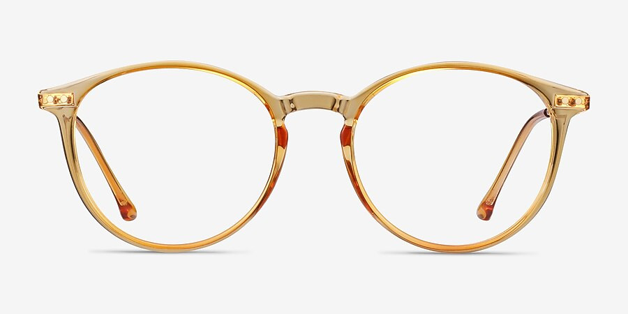 Amity Round Orange Full Rim Eyeglasses | Eyebuydirect | EyeBuyDirect.com