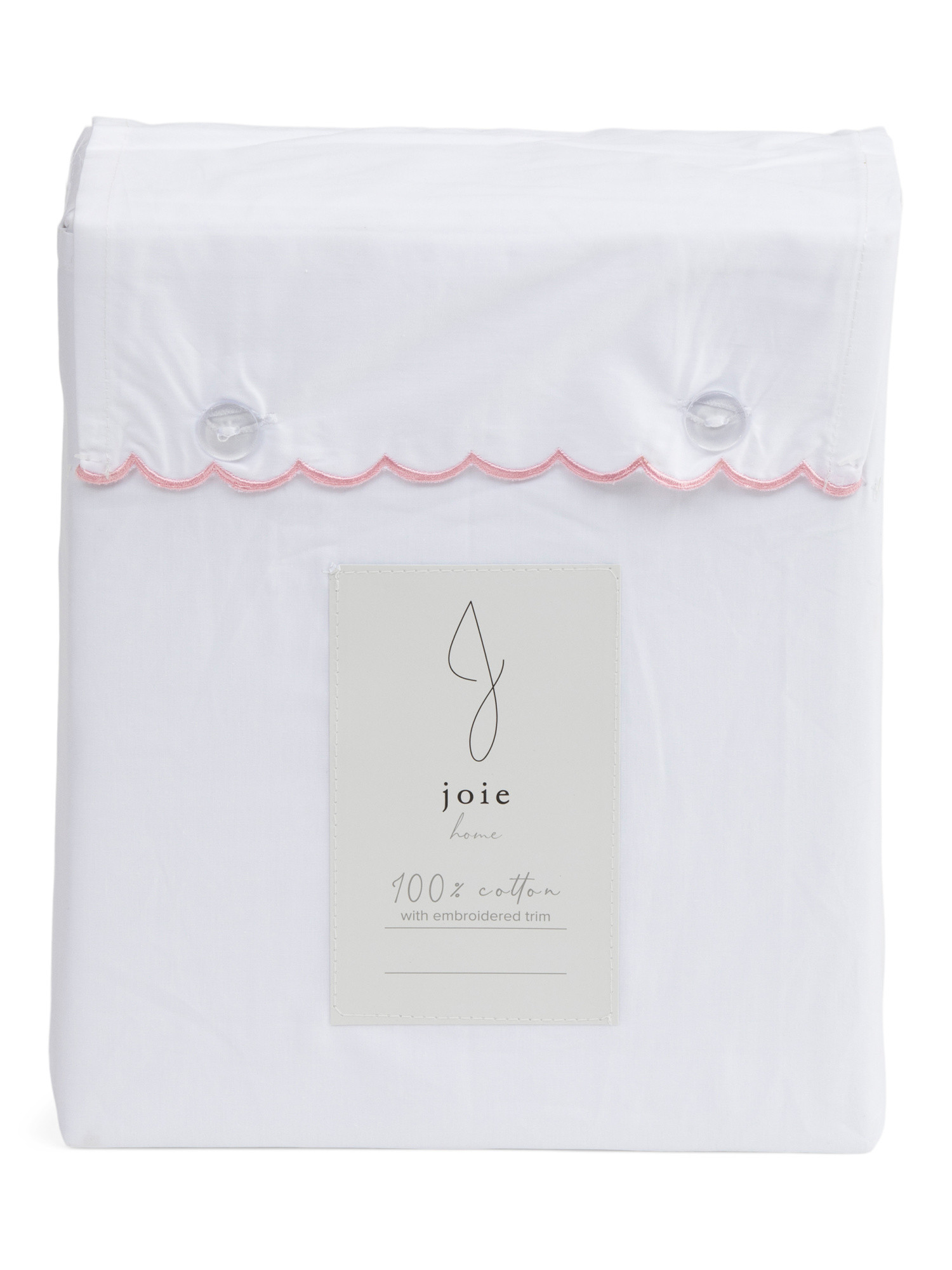 Cotton Embroidered Scallop Hem Sheet Set | TJ Maxx