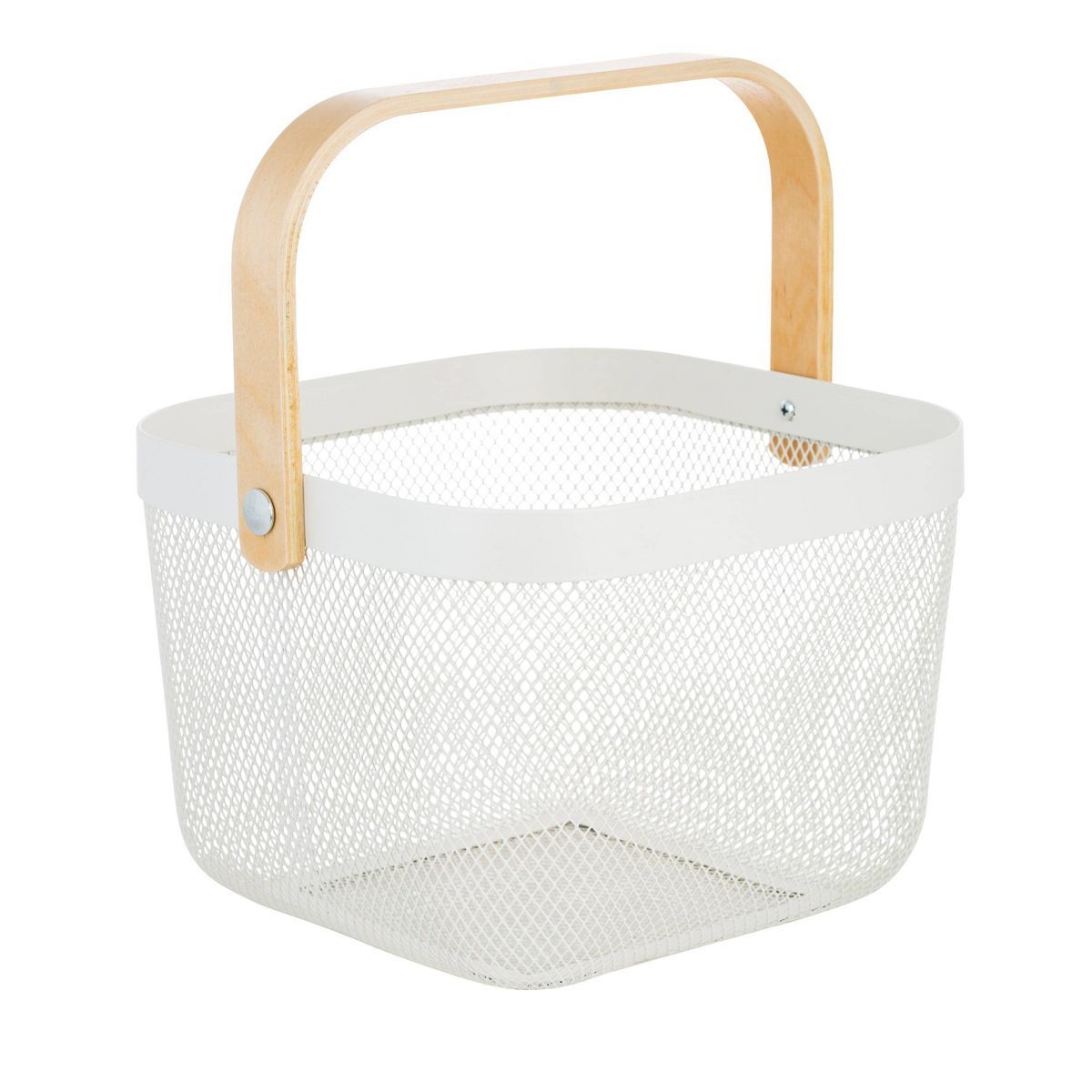 Simplify Mesh Tote with Bamboo Handle White | Target