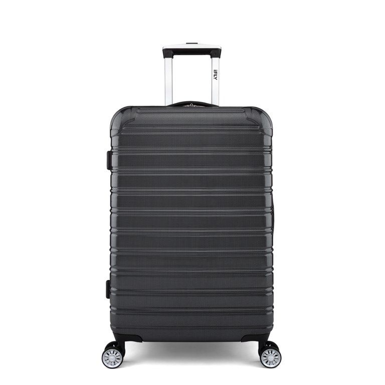 iFLY Hardside Fibertech Luggage 24" Checked Luggage, Black | Walmart (US)