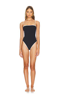 WeWoreWhat Strapless One Piece in Black & Off White from Revolve.com | Revolve Clothing (Global)