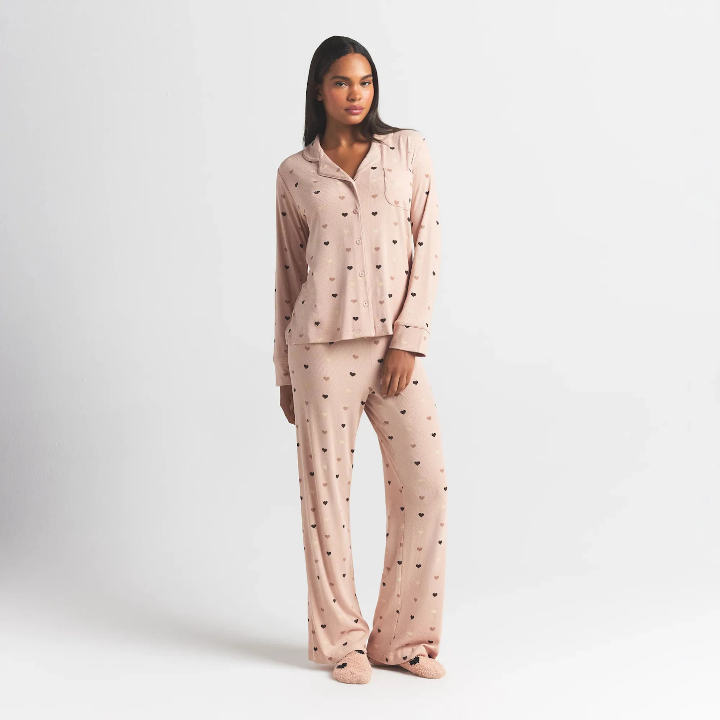 SOFT LOUNGE SLEEP SET | MICA MINI HEART HALFDROP | SKIMS | SKIMS (US)